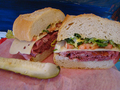 Pastrami + Swiss on French